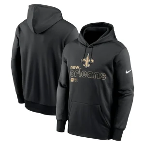 New orleans saints nike performance pullover hoodie Black