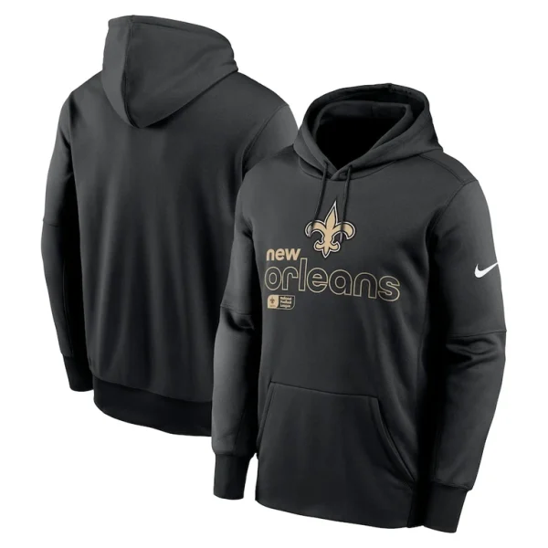 New orleans saints nike performance pullover hoodie Black