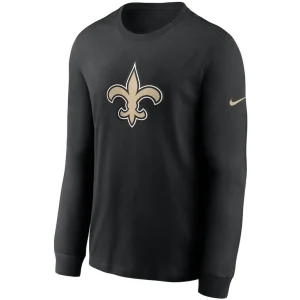 New orleans saints nike primary logo long sleeve t shirt Black M