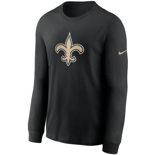New orleans saints nike primary logo long sleeve t shirt Black M