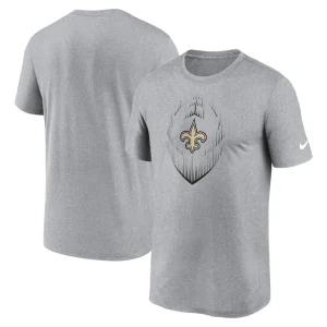 New orleans saints nike primetime legend icon performance t shirt Heather gray