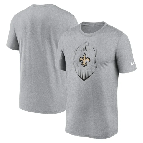 New orleans saints nike primetime legend icon performance t shirt Heather gray