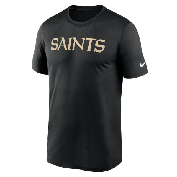New orleans saints nike primetime legend wordmark performance t shirt Black M