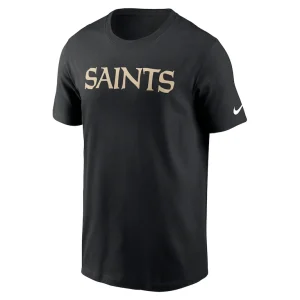 New orleans saints nike primetime wordmark essential t shirt Black M