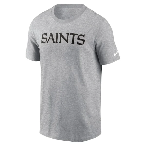 New orleans saints nike primetime wordmark essential t shirt Heather gray M
