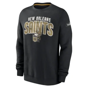 New orleans saints nike rewind club pullover sweatshirt Black M