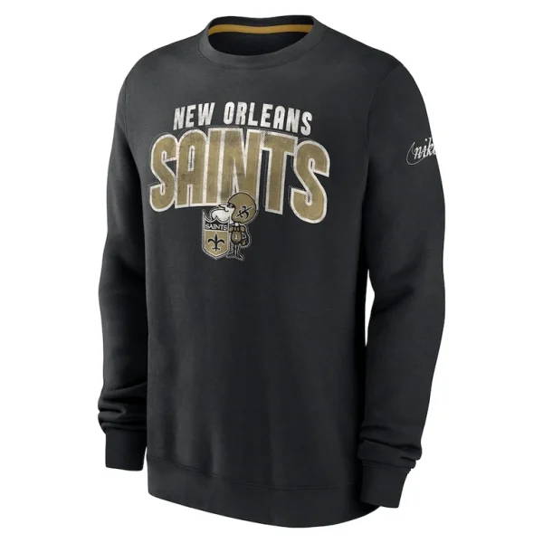 New orleans saints nike rewind club pullover sweatshirt Black M