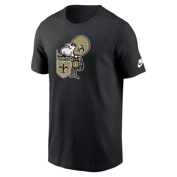 New orleans saints nike rewind logo essential t shirt Black M