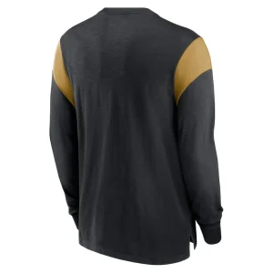 New orleans saints nike rewind playback helmet long sleeve t shirt Heather black L