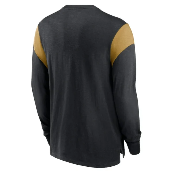 New orleans saints nike rewind playback helmet long sleeve t shirt Heather black L