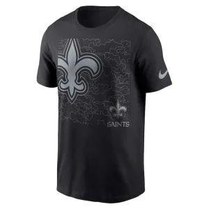New orleans saints nike rflctv t shirt Black L