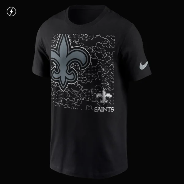 New orleans saints nike rflctv t shirt Black XL