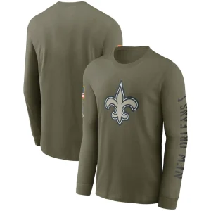 New orleans saints nike salute to service long sleeve t shirt Olive