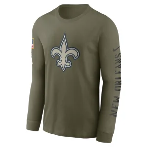 New orleans saints nike salute to service long sleeve t shirt Olive M