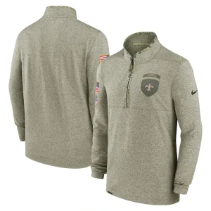 New orleans saints nike salute to service quarter zip top Olive