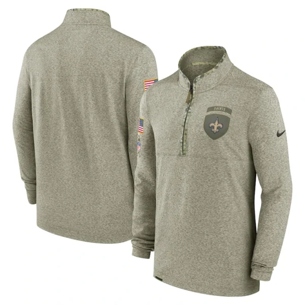 New orleans saints nike salute to service quarter zip top Olive