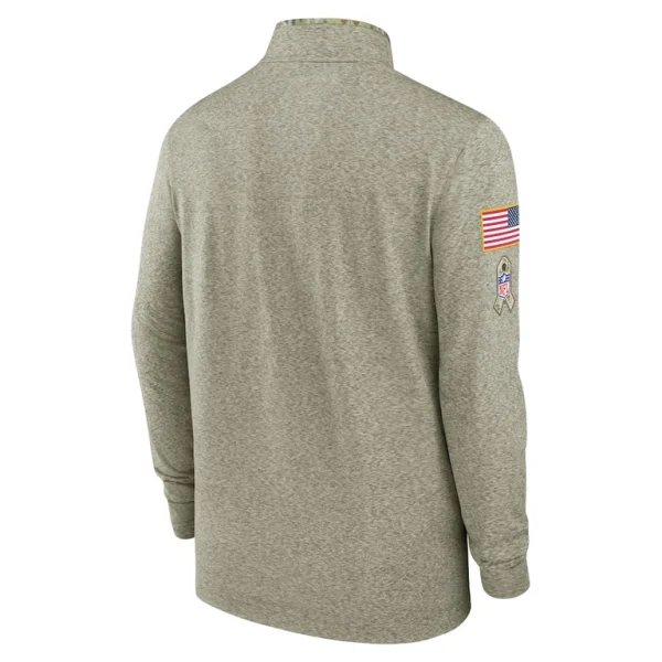 New orleans saints nike salute to service quarter zip top Olive L