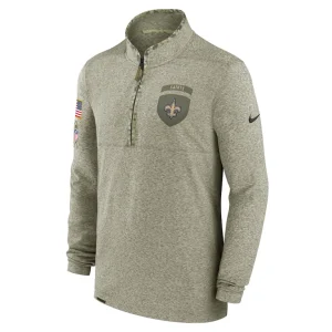 New orleans saints nike salute to service quarter zip top Olive M