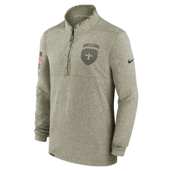 New orleans saints nike salute to service quarter zip top Olive M