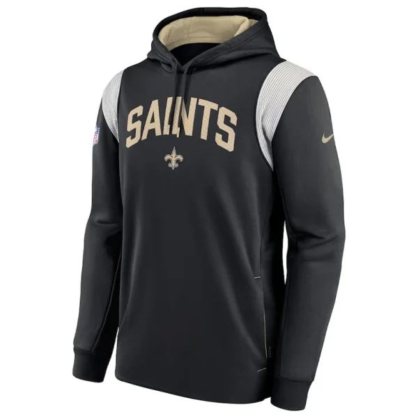 New orleans saints nike sideline athletic stack performance pullover hoodie Black M