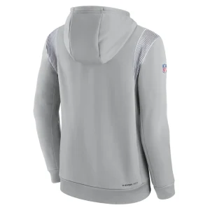New orleans saints nike sideline athletic stack performance pullover hoodie Gray L