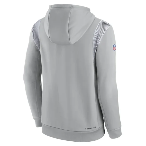 New orleans saints nike sideline athletic stack performance pullover hoodie Gray L
