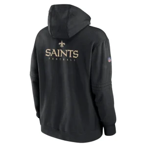New orleans saints nike sideline club fleece pullover hoodie Black L