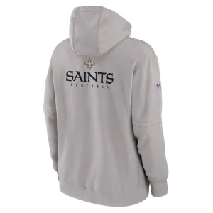 New orleans saints nike sideline club fleece pullover hoodie Gray L