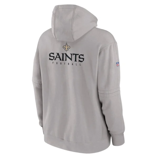 New orleans saints nike sideline club fleece pullover hoodie Gray L