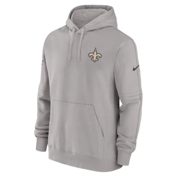 New orleans saints nike sideline club fleece pullover hoodie Gray M