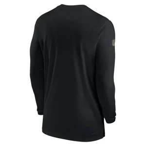 New orleans saints nike sideline coach performance long sleeve t shirt Black L