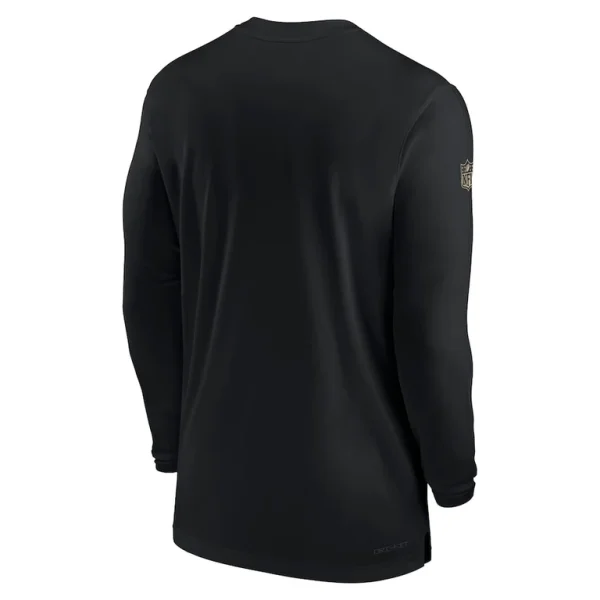 New orleans saints nike sideline coach performance long sleeve t shirt Black L
