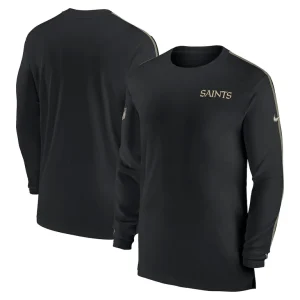 New orleans saints nike sideline coach uv performance long sleeve t shirt Black