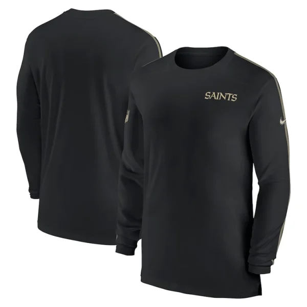 New orleans saints nike sideline coach uv performance long sleeve t shirt Black