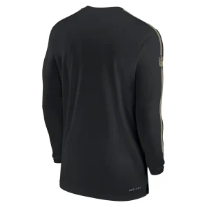 New orleans saints nike sideline coach uv performance long sleeve t shirt Black L