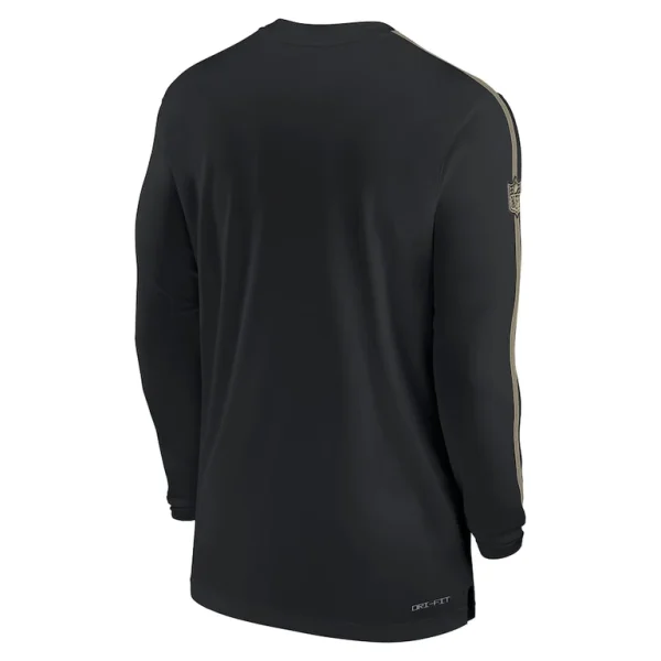 New orleans saints nike sideline coach uv performance long sleeve t shirt Black L