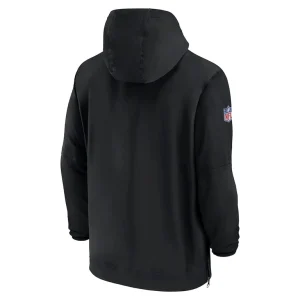 New orleans saints nike sideline half zip hoodie Black L