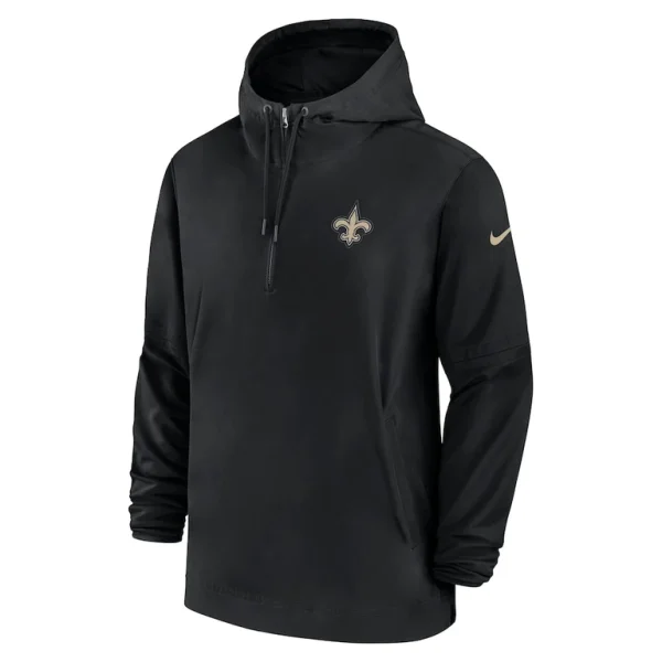 New orleans saints nike sideline half zip hoodie Black M