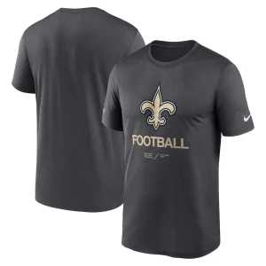 New orleans saints nike sideline infograph performance t shirt anthracite Multi