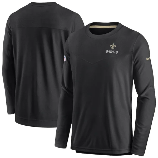 New orleans saints nike sideline lockup performance pullover sweatshirt Black