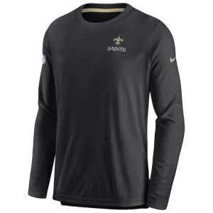 New orleans saints nike sideline lockup performance pullover sweatshirt Black M