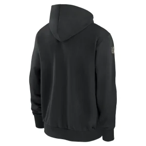 New orleans saints nike sideline performance full zip hoodie jacket Black L