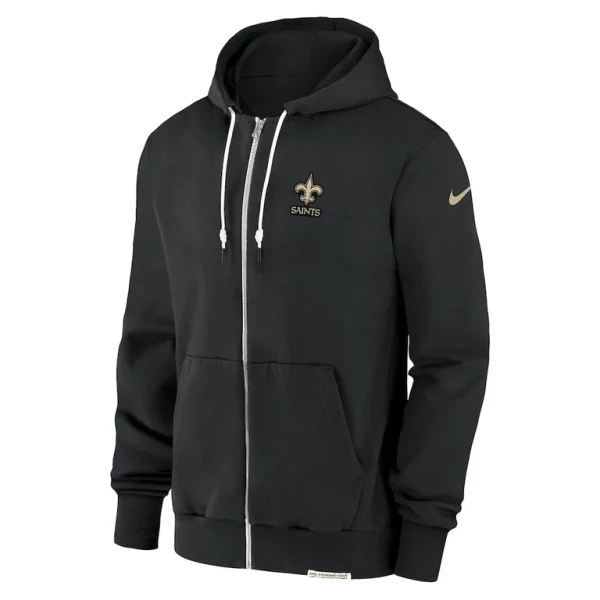 New orleans saints nike sideline performance full zip hoodie jacket Black M