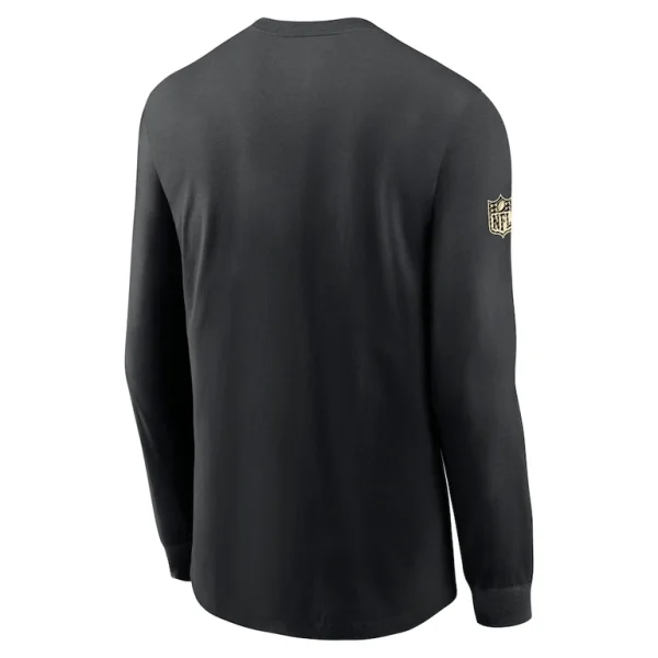 New orleans saints nike sideline performance long sleeve t shirt Black L