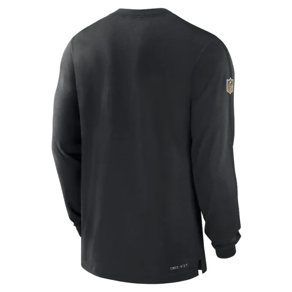 New orleans saints nike sideline player performance long sleeve t shirt Black L
