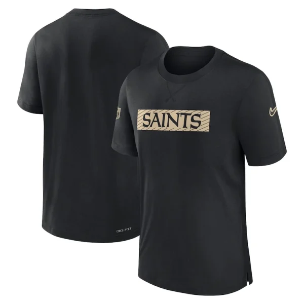 New orleans saints nike sideline player performance t shirt Black
