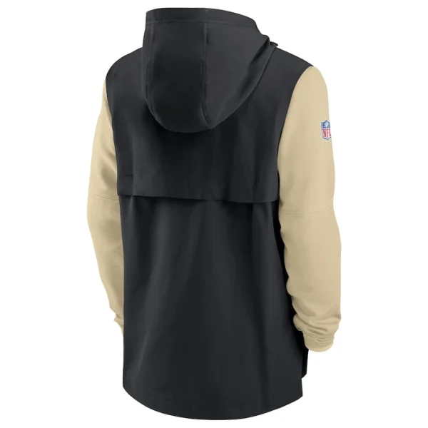 New orleans saints nike sideline player quarter zip hoodie Blackgold L