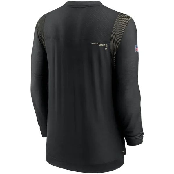New orleans saints nike sideline player uv performance long sleeve t shirt Black L