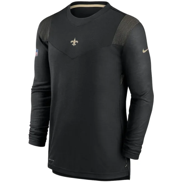 New orleans saints nike sideline player uv performance long sleeve t shirt Black M