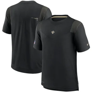 New orleans saints nike sideline player uv performance t shirt Black